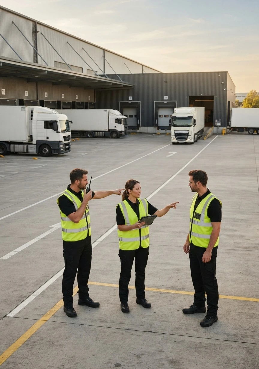 Equipe ML Serviços alinhando operação nas docas de carregamento
